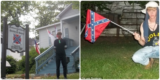 Dylann Roof showing his "Southern heritage."